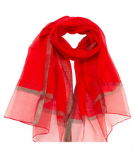 Load image into Gallery viewer, Sheer Classy Elegant Scarf Wrap Ideal for Party Event Occasion Gift - World of Shawls
