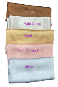 Sumptuously Soft Luxury Premium Crinkle Soft Lush Silk Hijab Scarf Plain Wrap Stripe Satin Luxe - World of Shawls