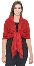 Load image into Gallery viewer, Luxurious Wool &amp; Cashmere Pashmina Shawl Wrap Scarf - World of Scarfs
