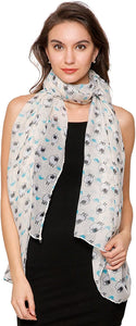 World of Shawls Girls Ladies Little Cartoon Sheep Print Scarf - World of Scarfs