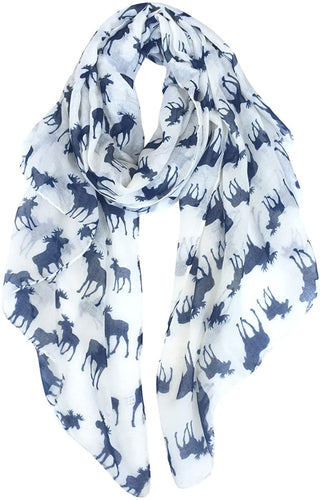 World of Shawls Moose Print Scarf Wraps Shawl Soft Scarves - World of Scarfs