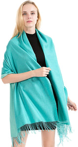 Soft Scarf Womens Ladies Unisex Reversible Two Sided Shawl Wrap Blanket Cashmere Feel 11 Colours WINTER SPECIAL by World of Shawls - World of Scarfs