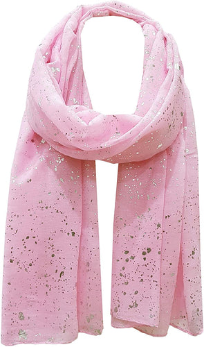 World of Shawls Sparkle Splash Effect Scarf Shawl Wrap for Casual Formal Wedding Prom Party Evening Day Wear - World of Scarfs