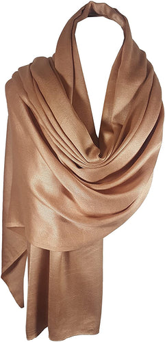 World of Shawls Luxuriously Smooth and Silky Large SATIN Shawl/Scarf/Wrap/Throw Wedding, Bridal, Bridesmaid, Cover Up - World of Scarfs